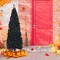 Slim 6 Ft Black Christmas Tree Pencil Style with 520 Tips and Iron Stand